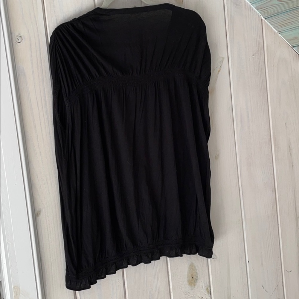 Black Top With False Button-Front - image 2